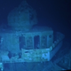 Evidence of battle damage can be seen on the wreck.